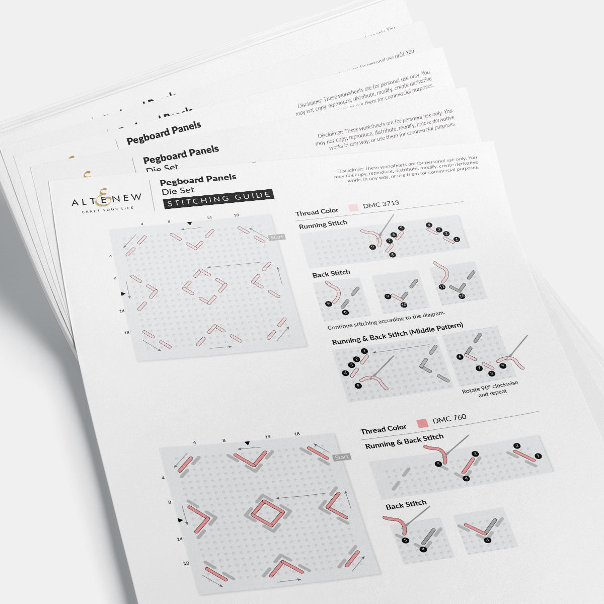 Altenew Pegboard Panels Die Set