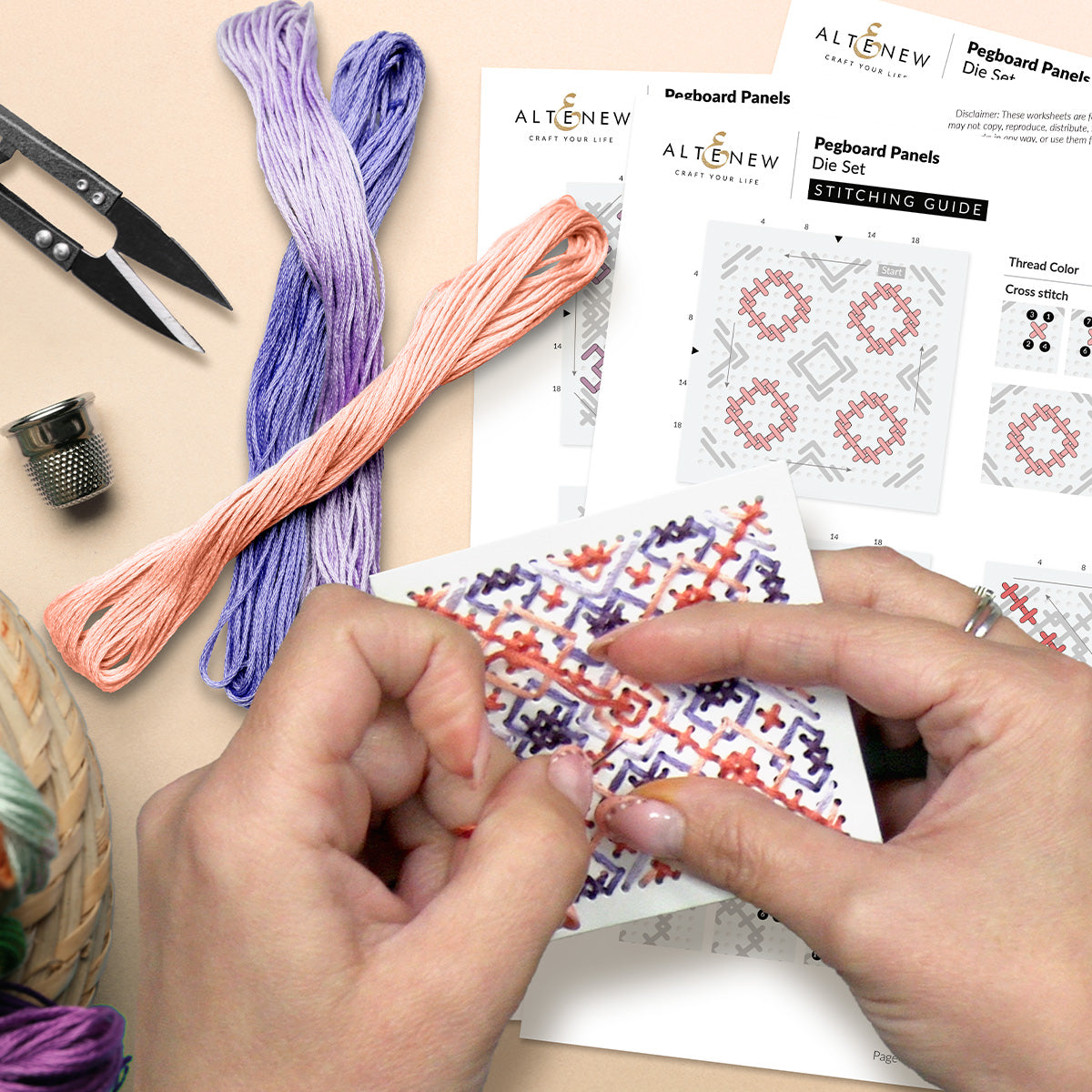 Altenew Pegboard Panels Die Set