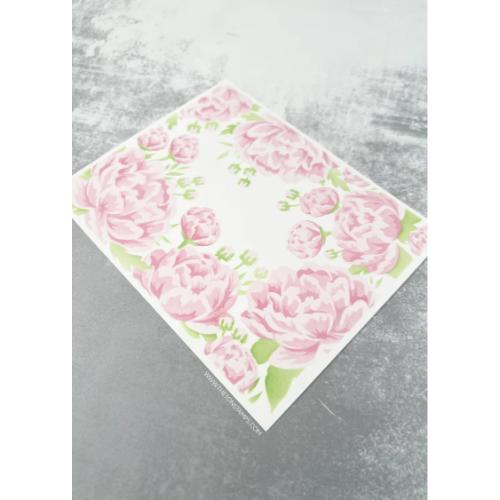 The Ton Stamps Peony Border Layering Stencils