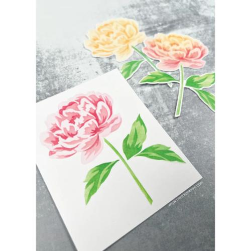 The Ton Stamps Peony Stem Layering Stencils