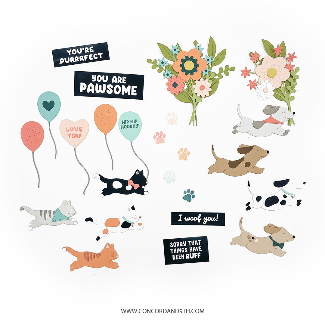 Concord & 9th Pet Pals Stamp Set (4 x 4) & Die Bundle