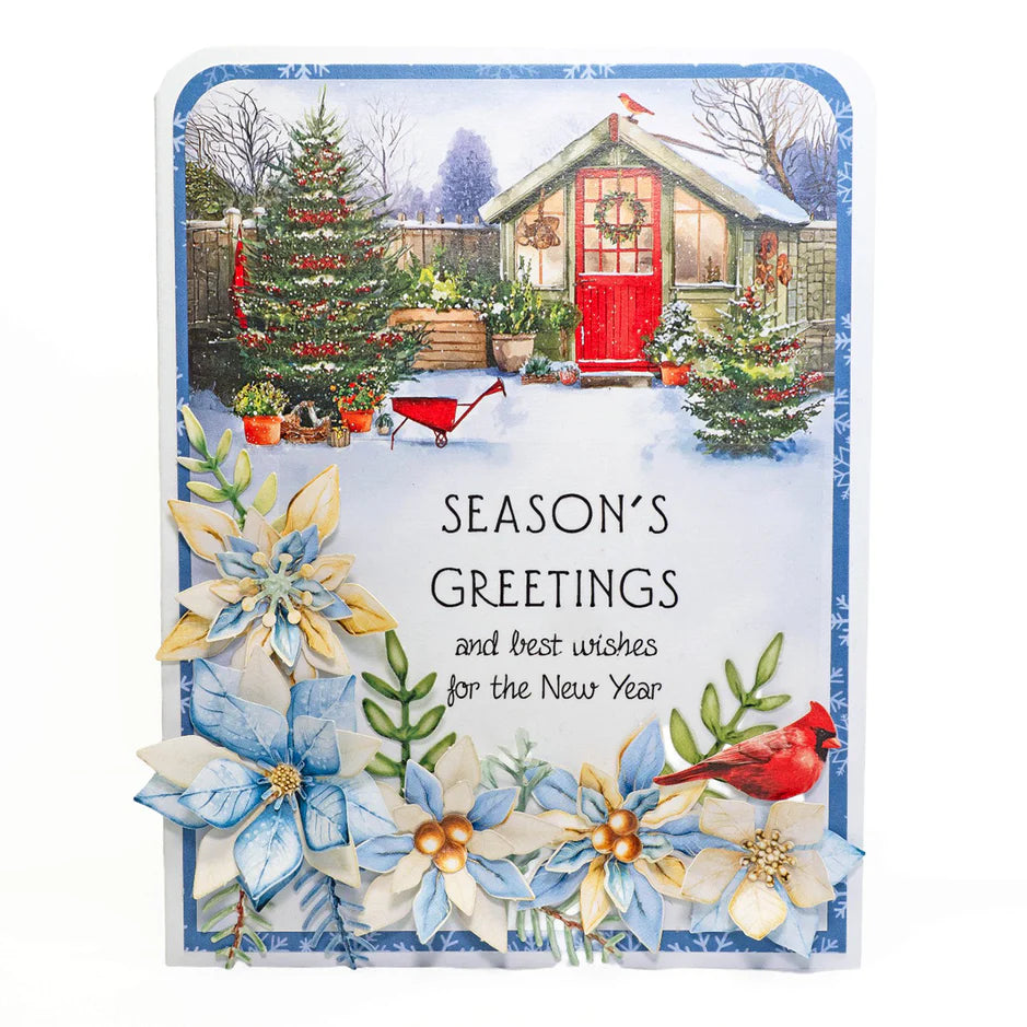 Katy Sue Designs Picket Fence Christmas Scene Stash, 24 sheets