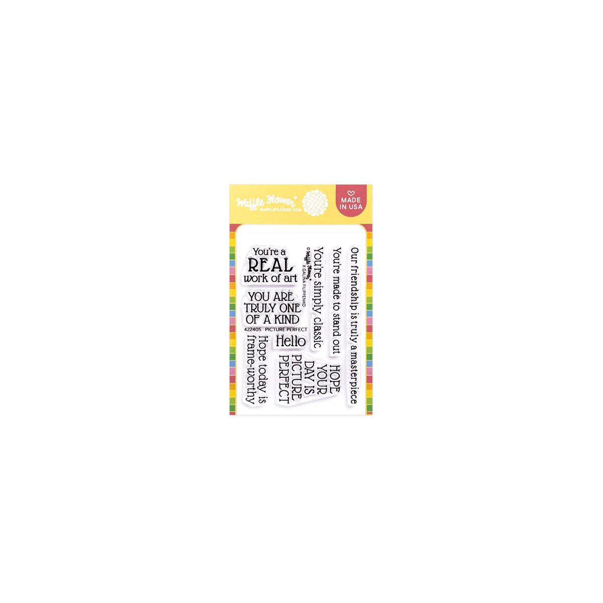 Waffle Flower Crafts Picture Perfect Sentiments Stamp Set