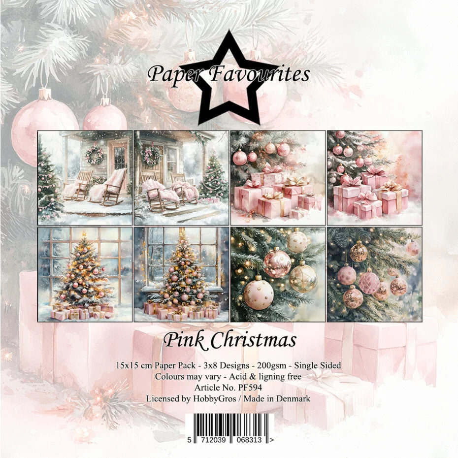 Paper Favourites Pink Christmas 6x6 Inch Paper Pack - PF594