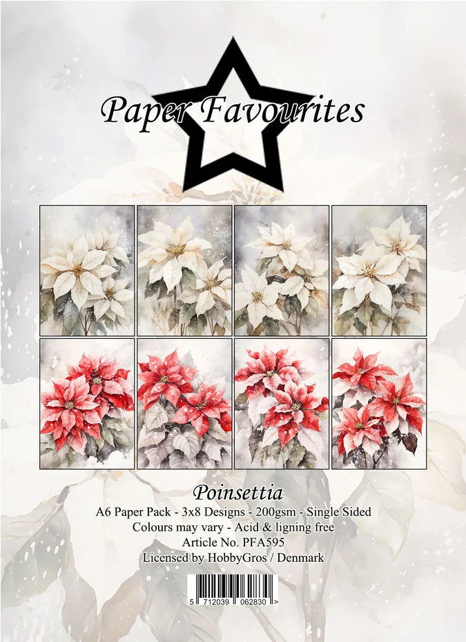 Paper Favourites Poinsettia A6 Paper Pad - PFA595