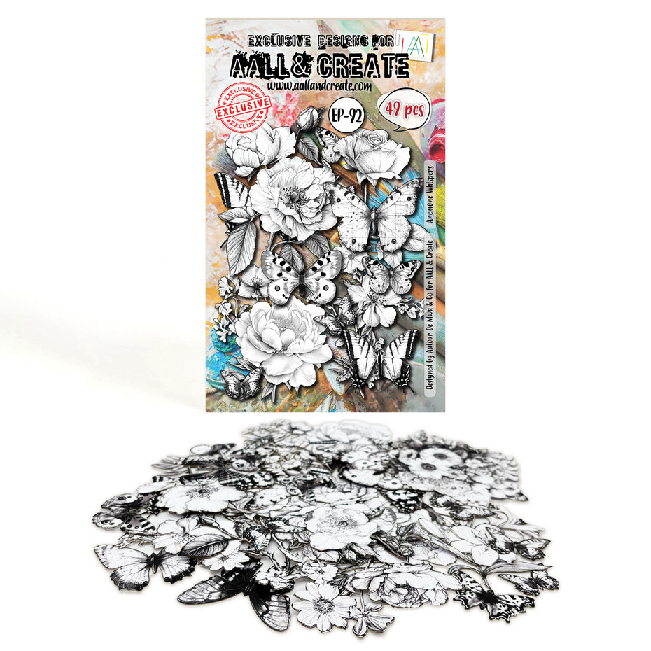 Aall and Create Pollen Drift A6 Ephemera Die-Cuts Anemone Whispers (AALL-EP-092)