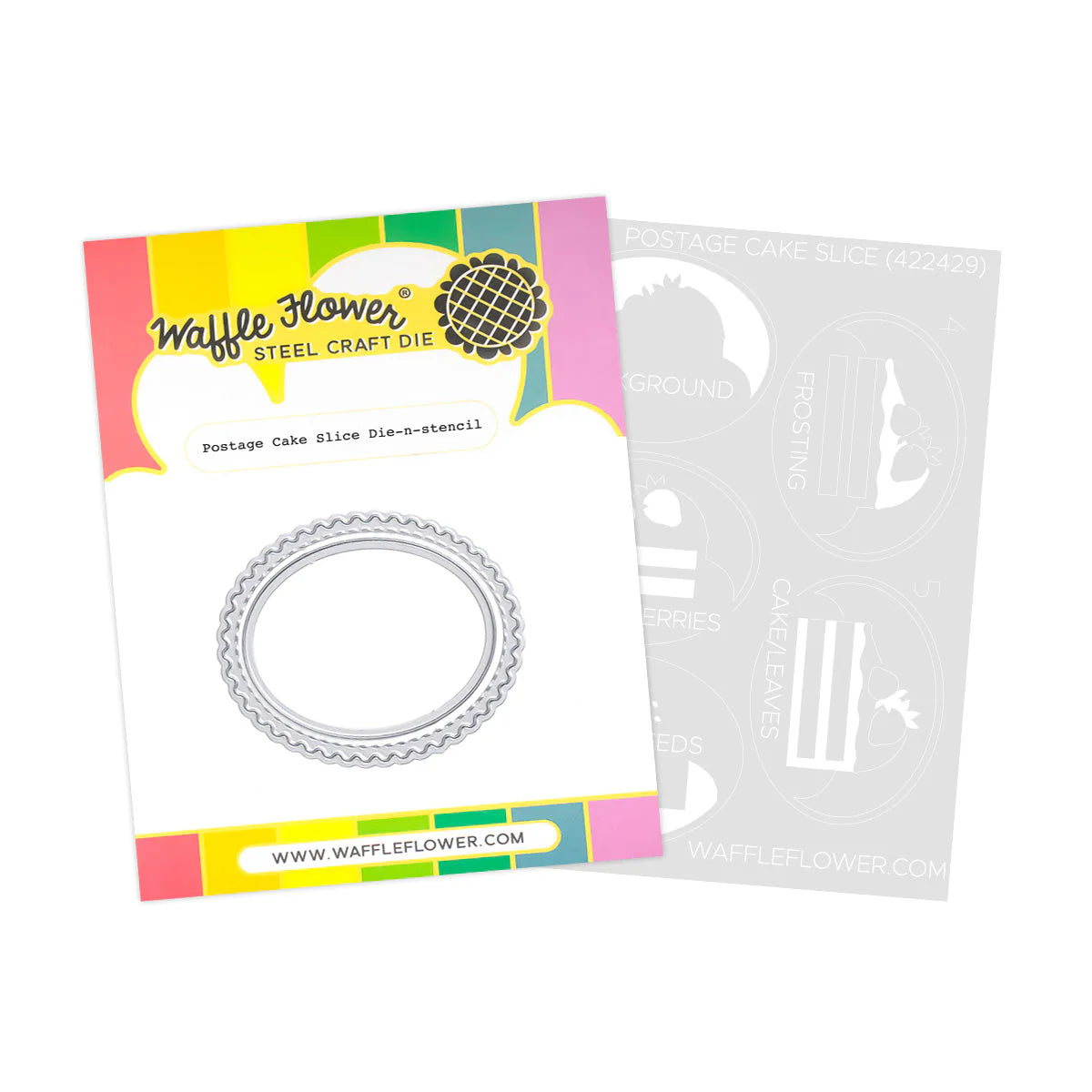Waffle Flower Craft Postage Cake Slice Die-n-stencil