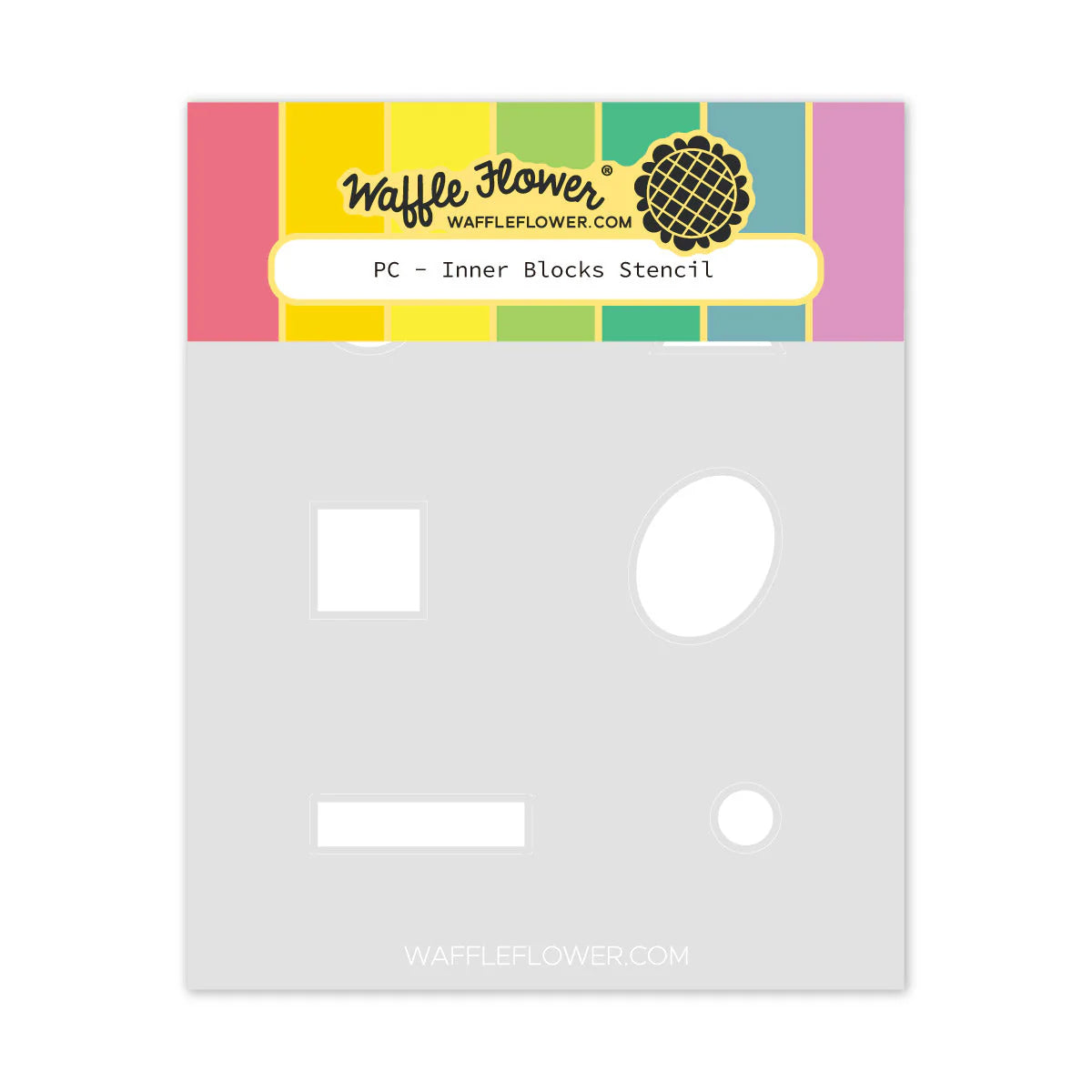 Waffle Flower Crafts Postage Collage Inner Blocks Stencil