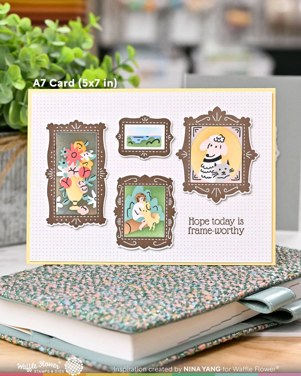 Waffle Flower Crafts Postage Collage Picture Perfect Detail Stamp