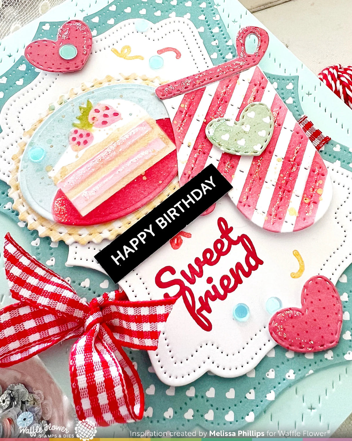 Waffle Flower Craft Postage Collage Piped Letters Stamp Set