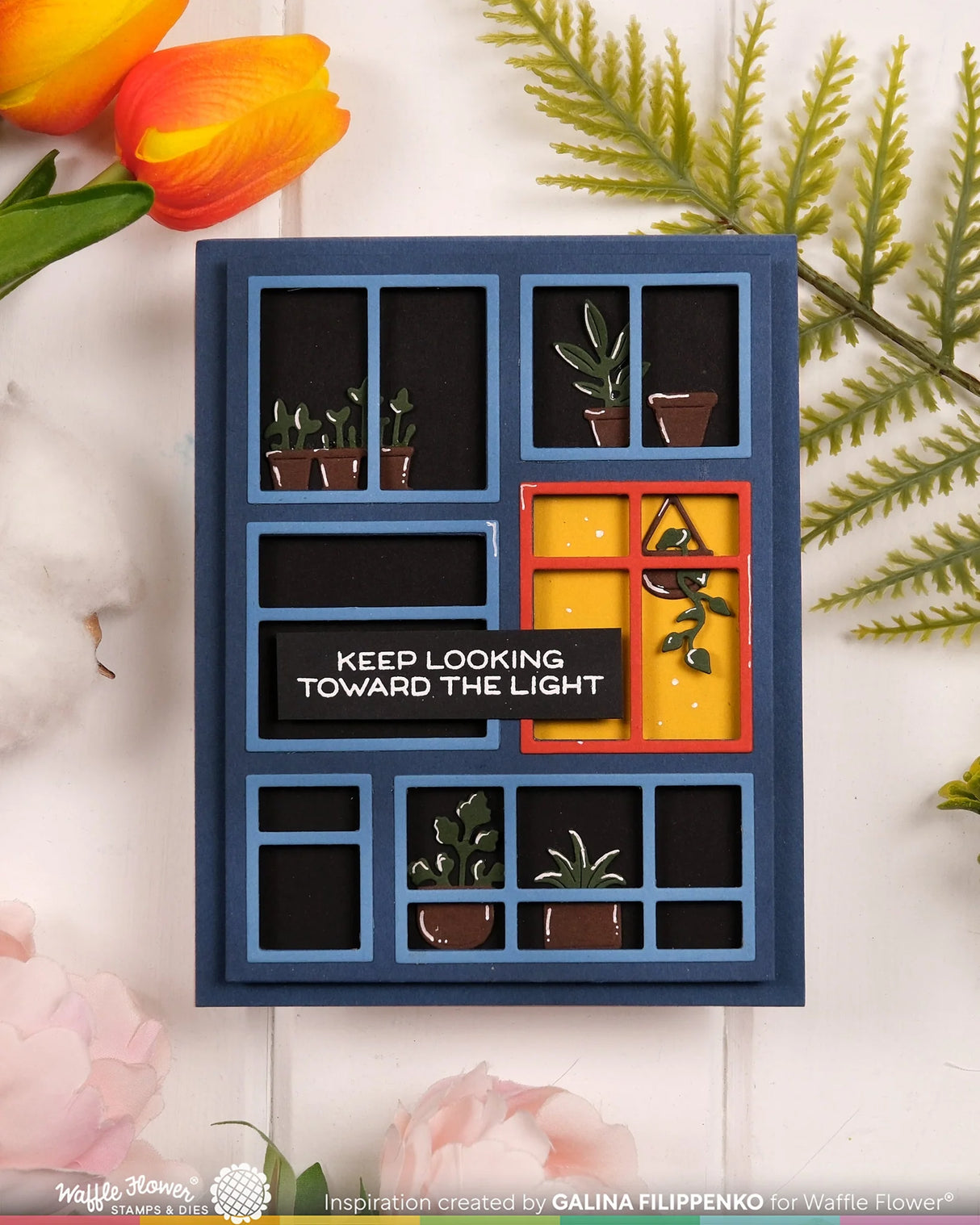 Waffle Flower Postage Collage Windowsill Plants Die - 422476