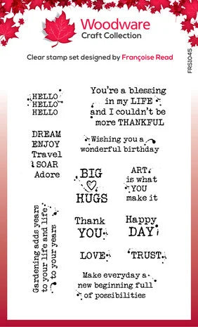 Woodware Postage Stamp Greetings Clear Stamps (FRS1045)