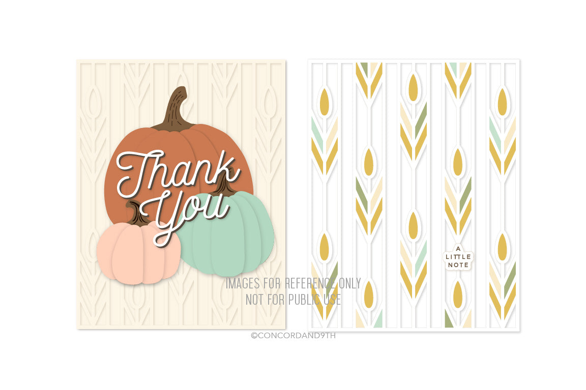 Concord & 9th Prairie Wheat Card Front Die