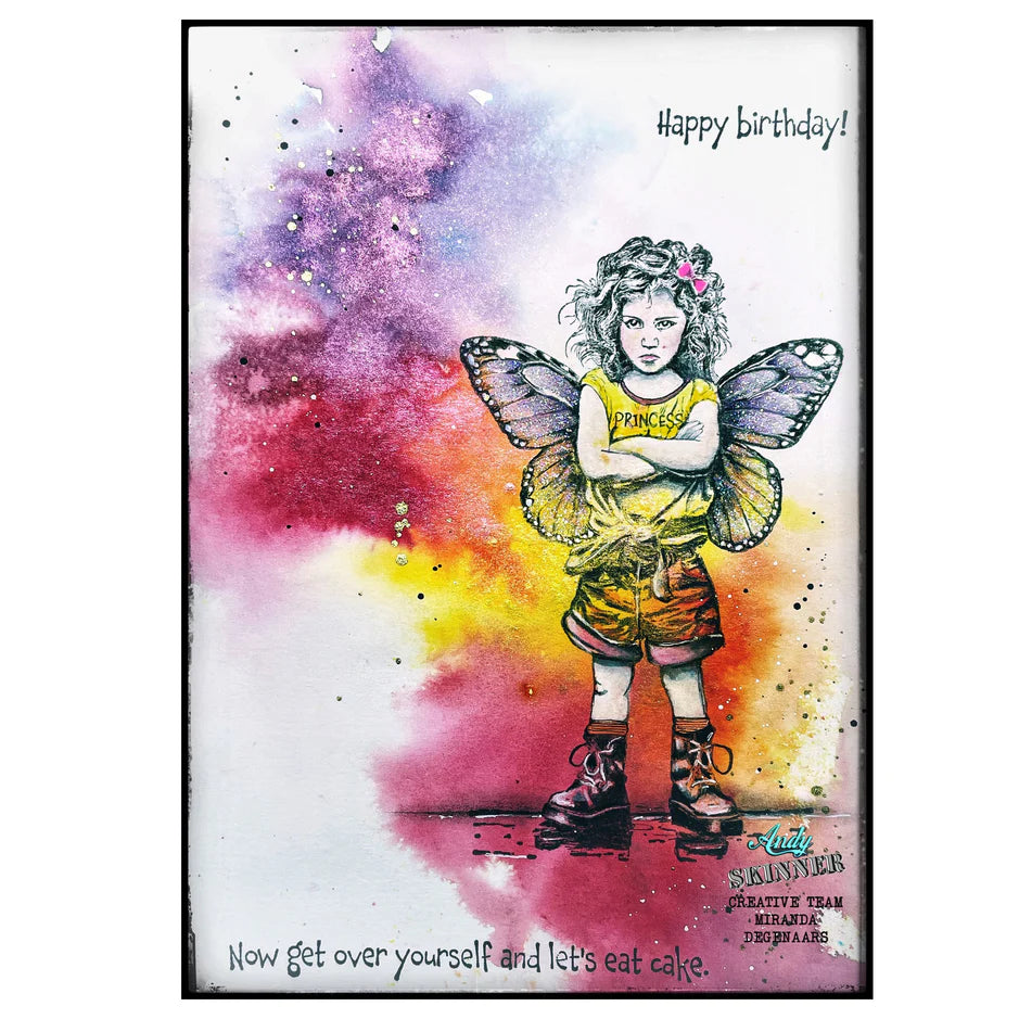 Katy Sue Designs Andy Skinner Princess Attitude Pre Cut Rubber Stamp Set – Andy Skinner