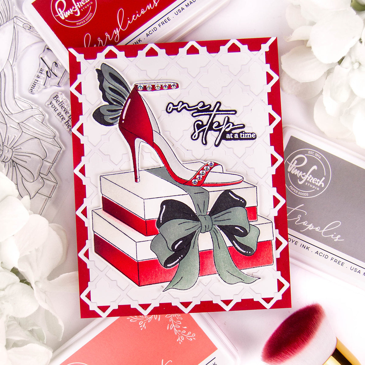 Pinkfresh Studio Step into Style Stamp, Die & Stencil Bundle