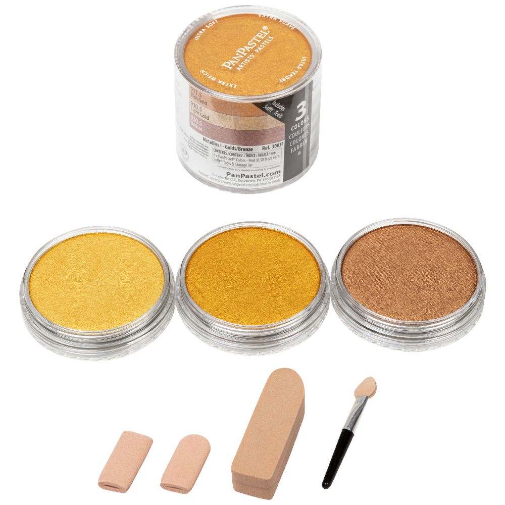 PanPastel Ultra Soft Pastel 3 Colour Metallic Set 1