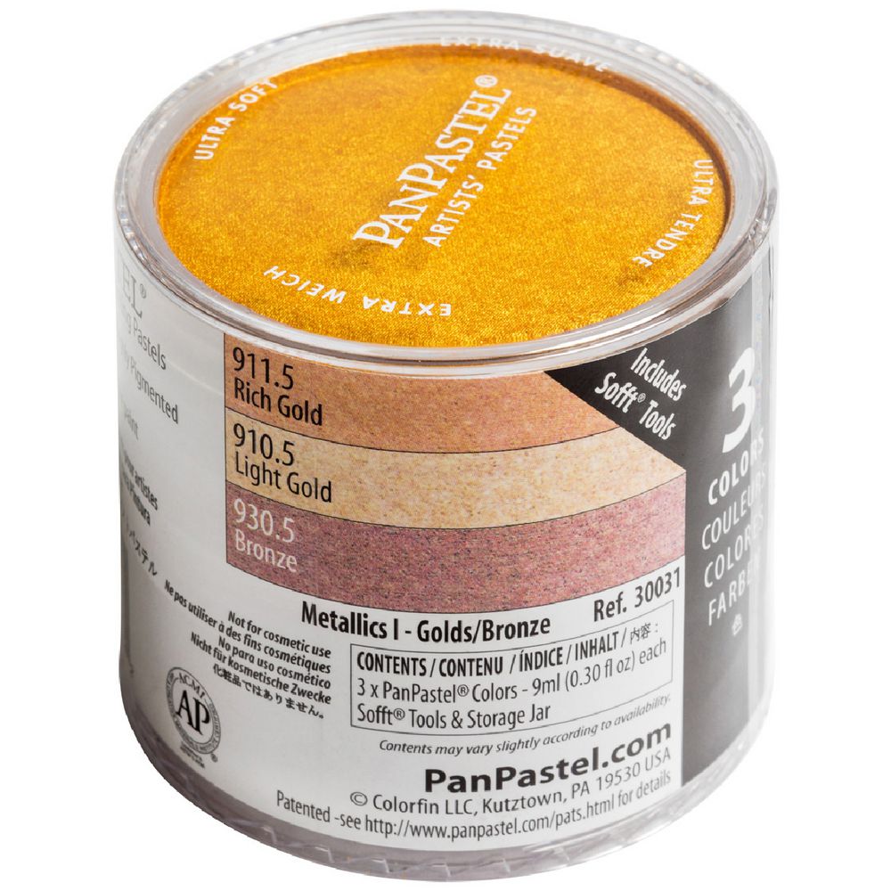 PanPastel Ultra Soft Pastel 3 Colour Metallic Set 1