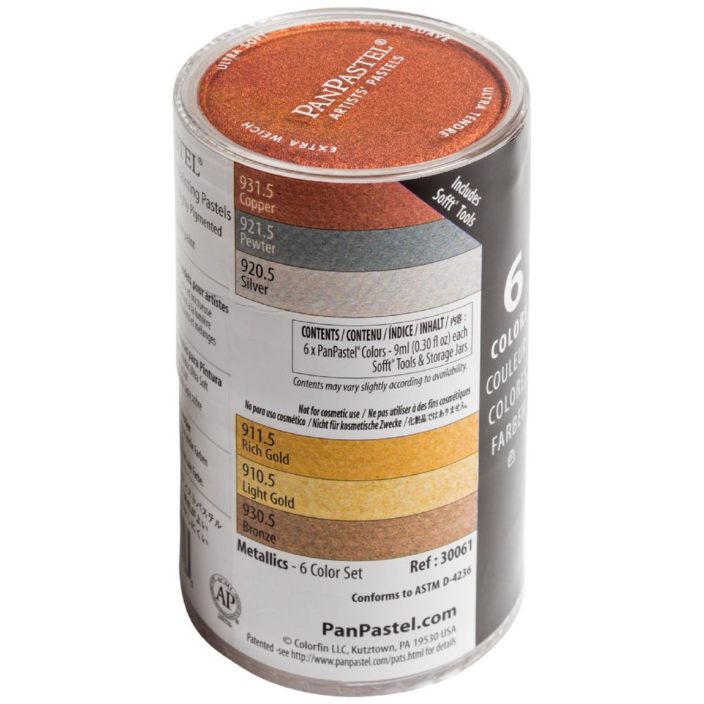PanPastel Ultra Soft Pastel 6 Colour Metallics Set