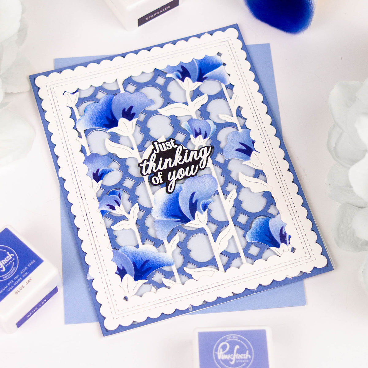 Pinkfresh Studio Rising Wildflowers die/ Stencil Bundle