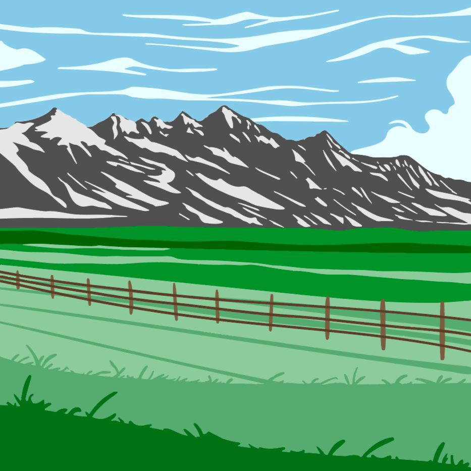 Honey Bee Stamps Range Scene - 6"x6" Set of 6 Layering Stencils