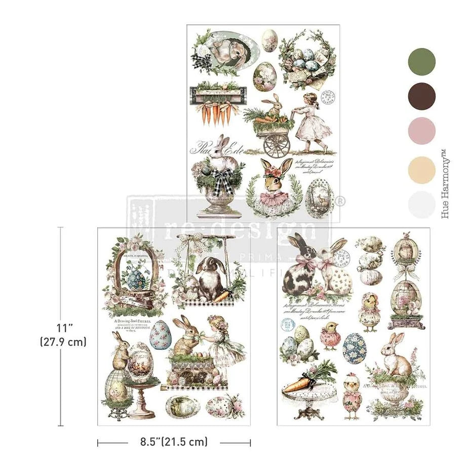 Re-Design with Prima Garden Whimsy 8,5x11 Inch Middy Transfers (3pcs) (680961)