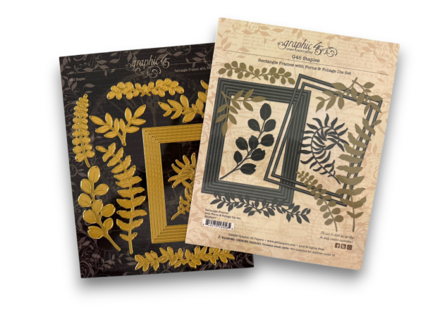 Graphic 45 Rectangle Frames with Ferns & Foliage Die Set