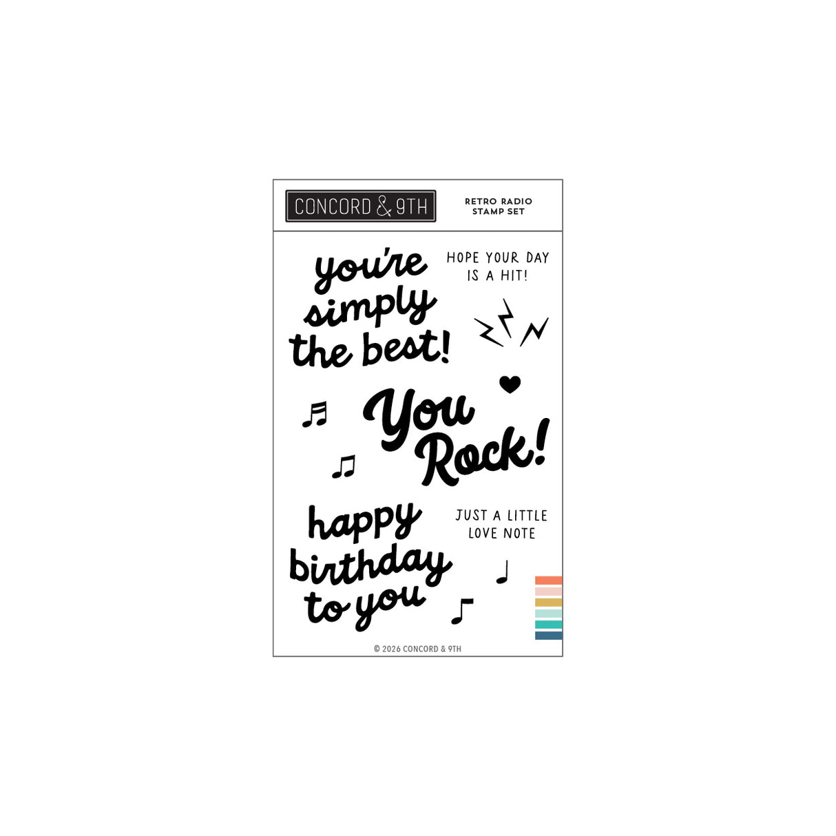 Concord & 9th Retro Radio Stamp Set (4" x 6") & Die Bundle