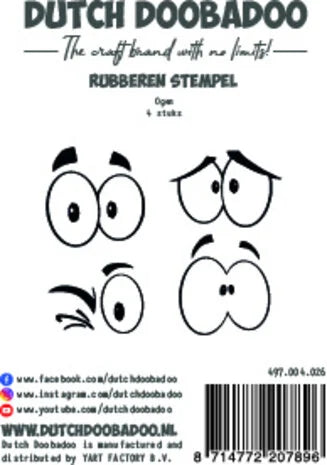 Dutch Doobadoo Rubber Stamp Eyes (4pcs) (497.004.026)
