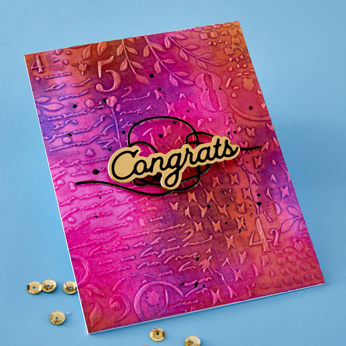 Spellbinders Layered Congrats Etched Dies
