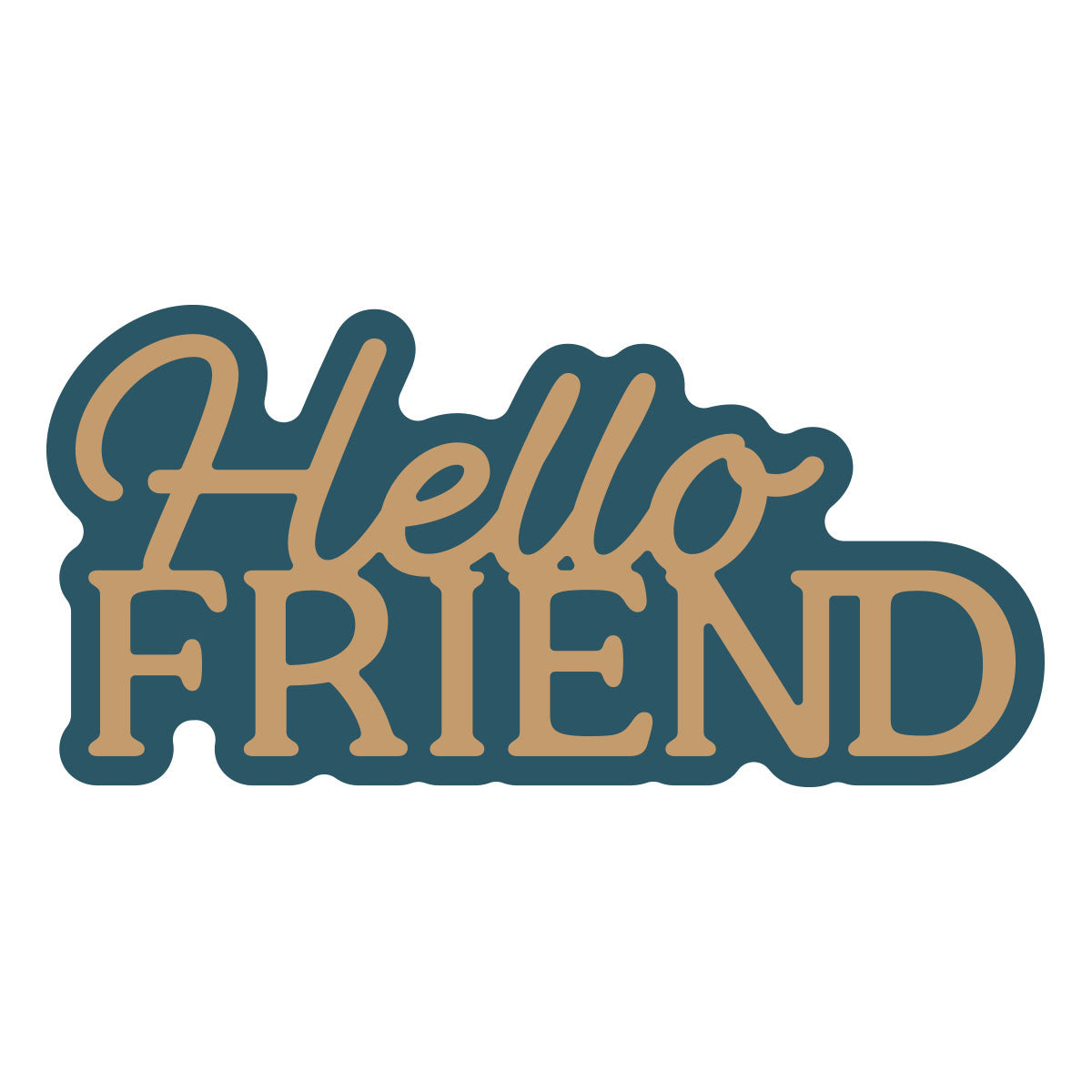 Spellbinders Layered Hello Friend Etched Dies