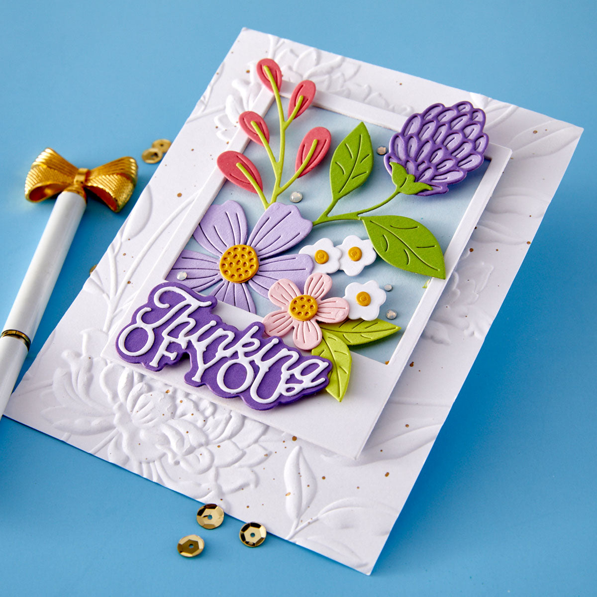 Spellbinders Layered Thinking of You Etched Dies