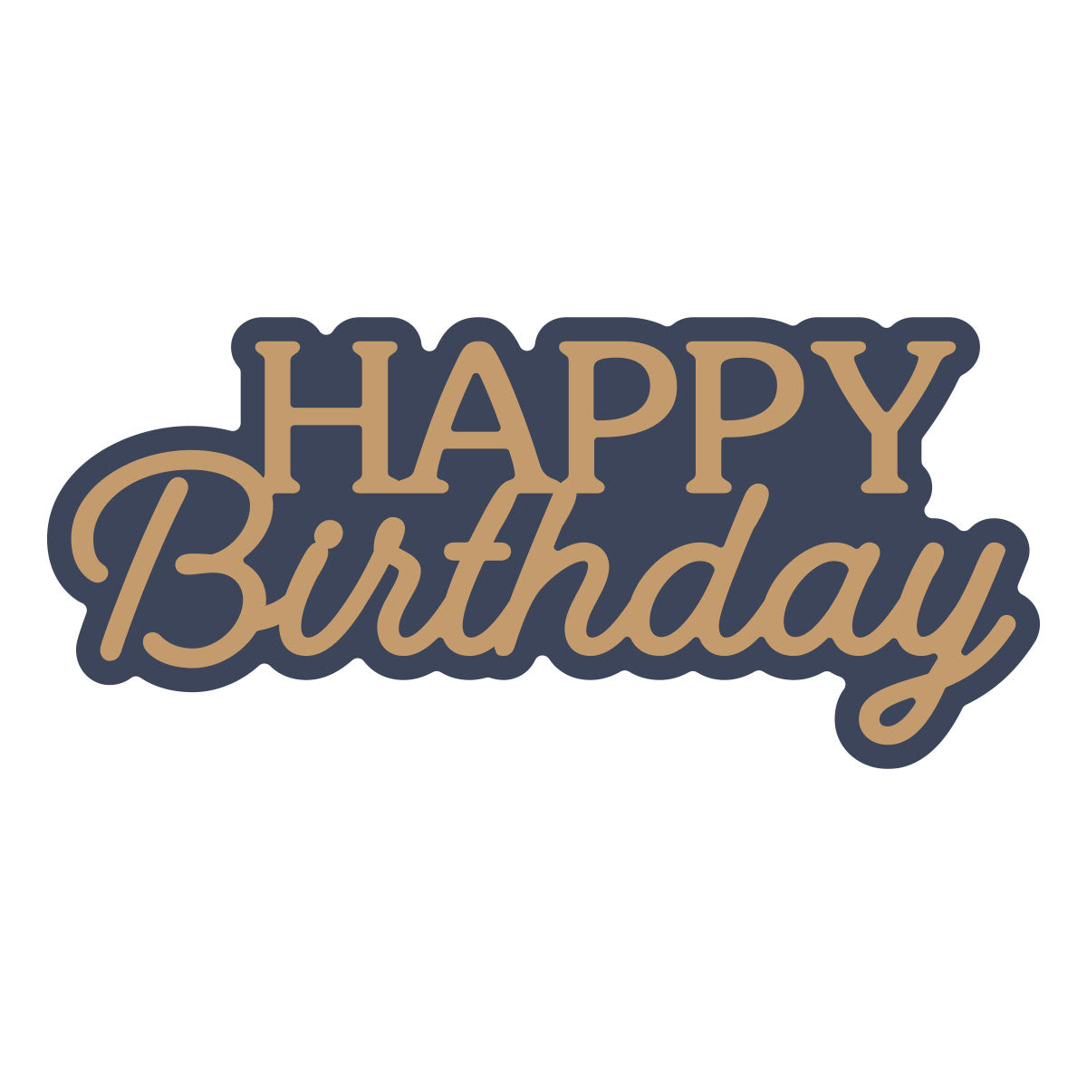 Spellbinders Layered Happy Birthday Etched Dies