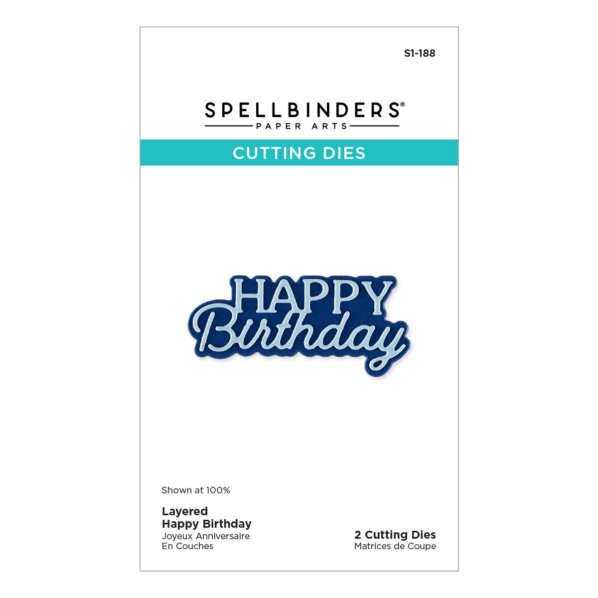 Spellbinders Layered Happy Birthday Etched Dies