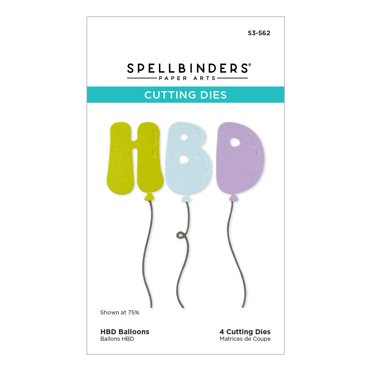 Spellbinders HBD Balloons Etched Dies