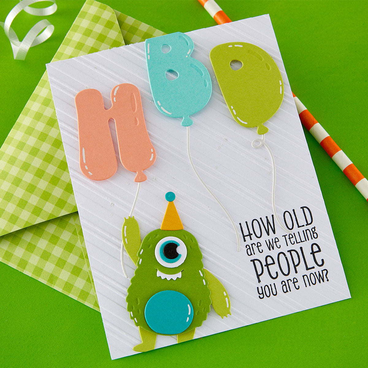 Spellbinders HBD Balloons Etched Dies
