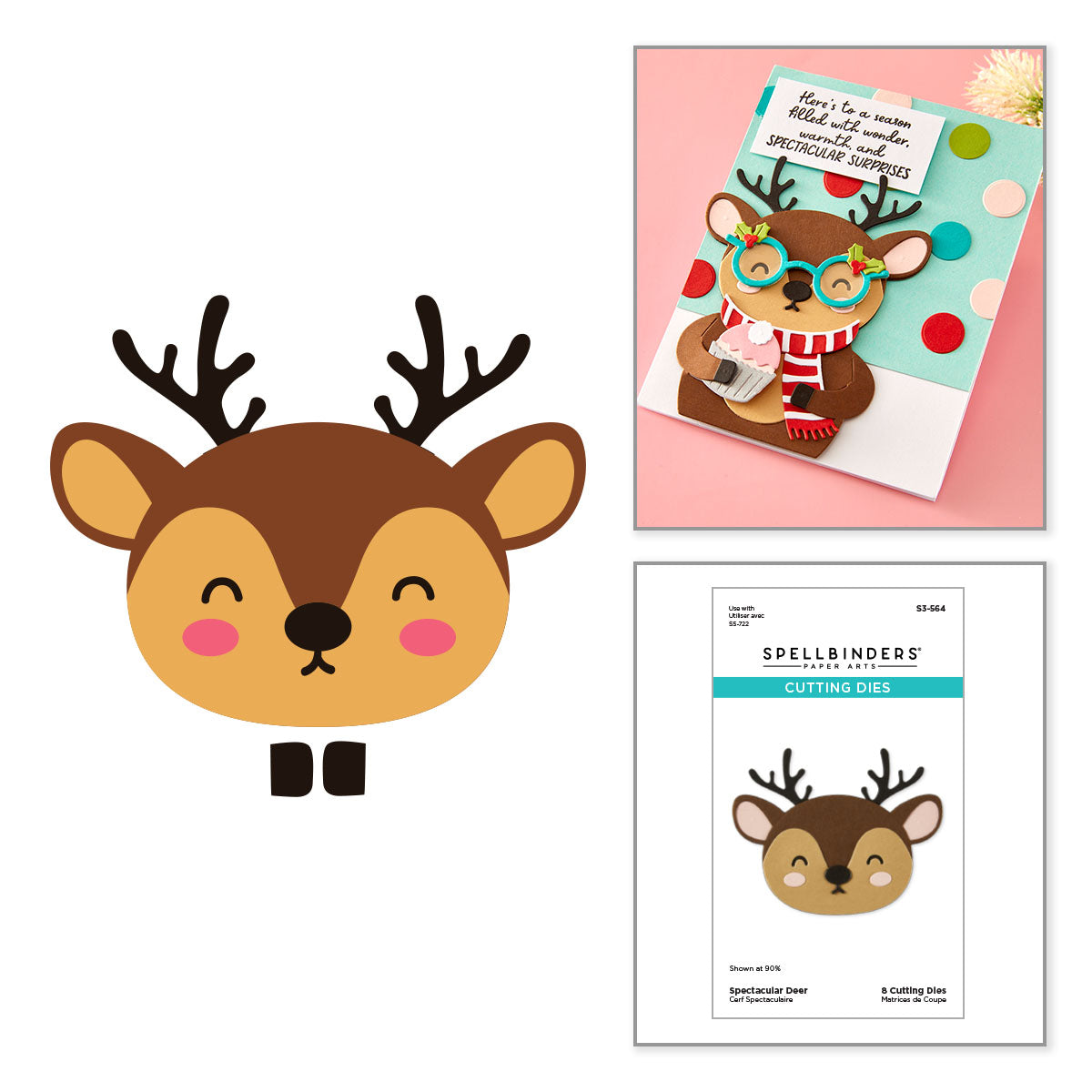 Spellbinders Spectacular Deer Etched Dies - S3-564