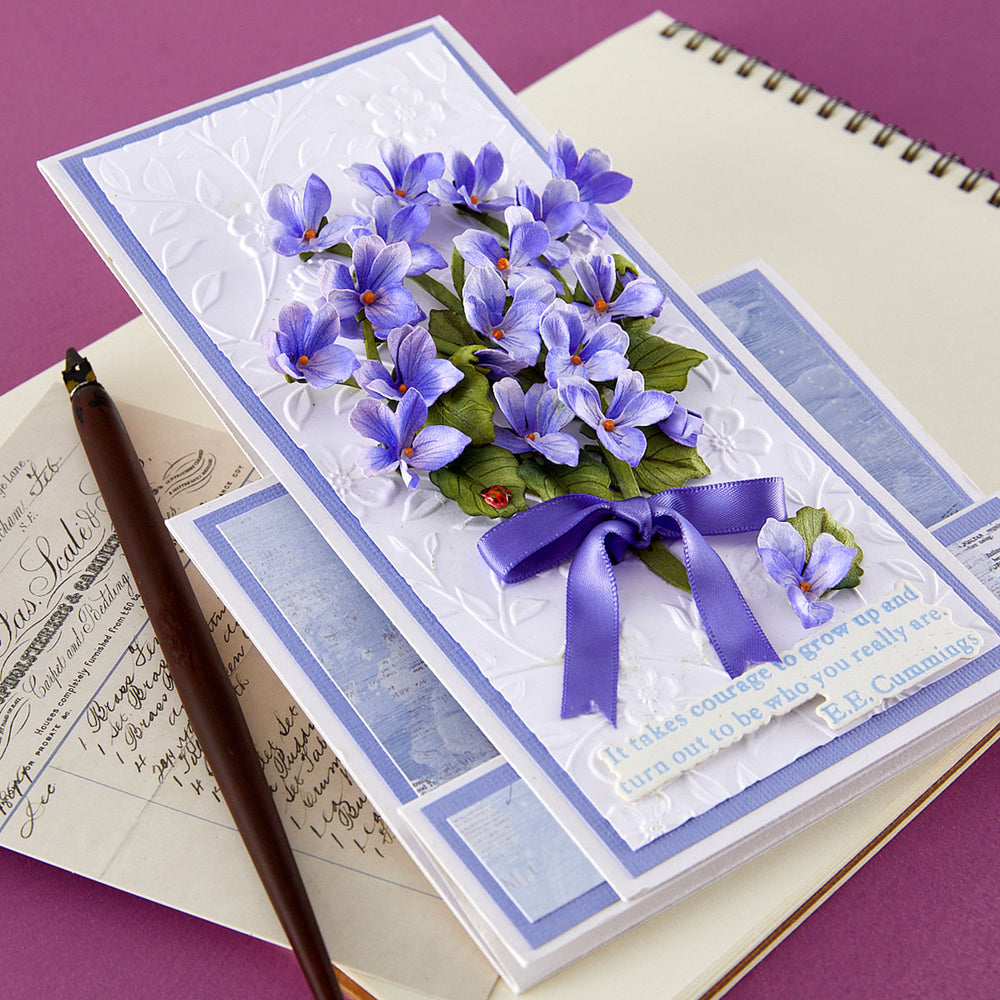 Spellbinders The Poet's Garden Sentiments Press + Foil Plate & Die Set by Susan Tierney-Cockburn