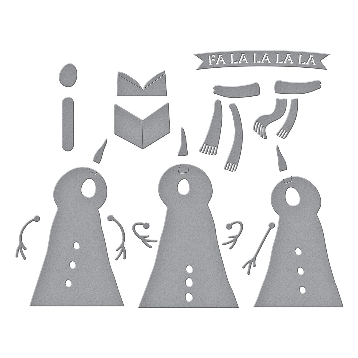 Spellbinders The Snow Notes Etched Dies from the Wonderland Collection