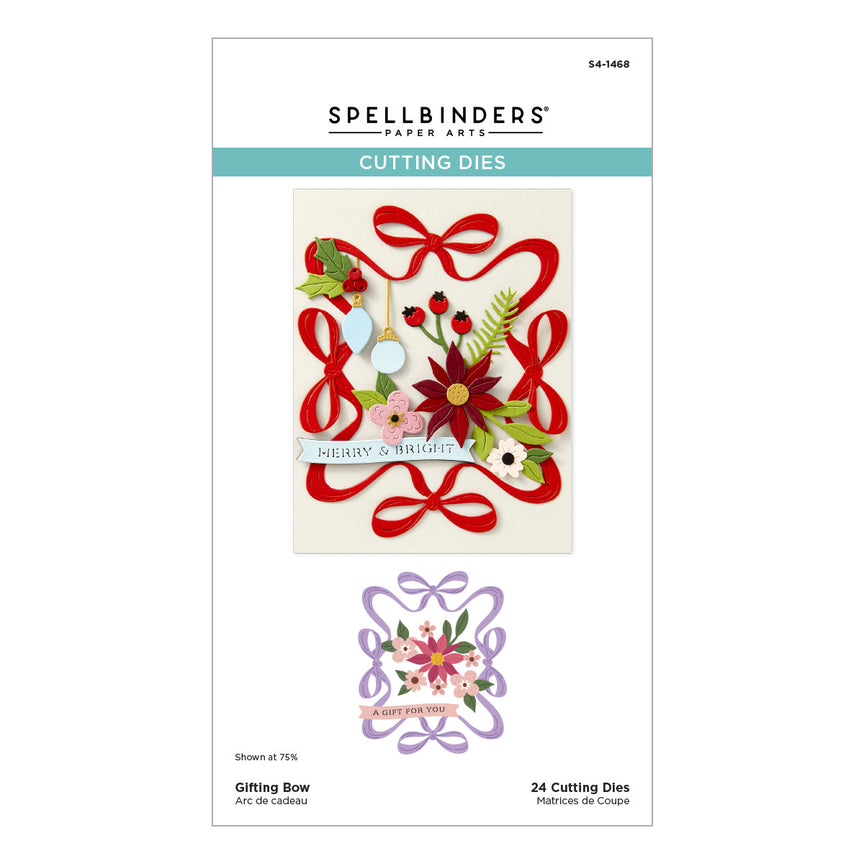 Spellbinders Gifting Bow Etched Dies from the Merry Moments Collection