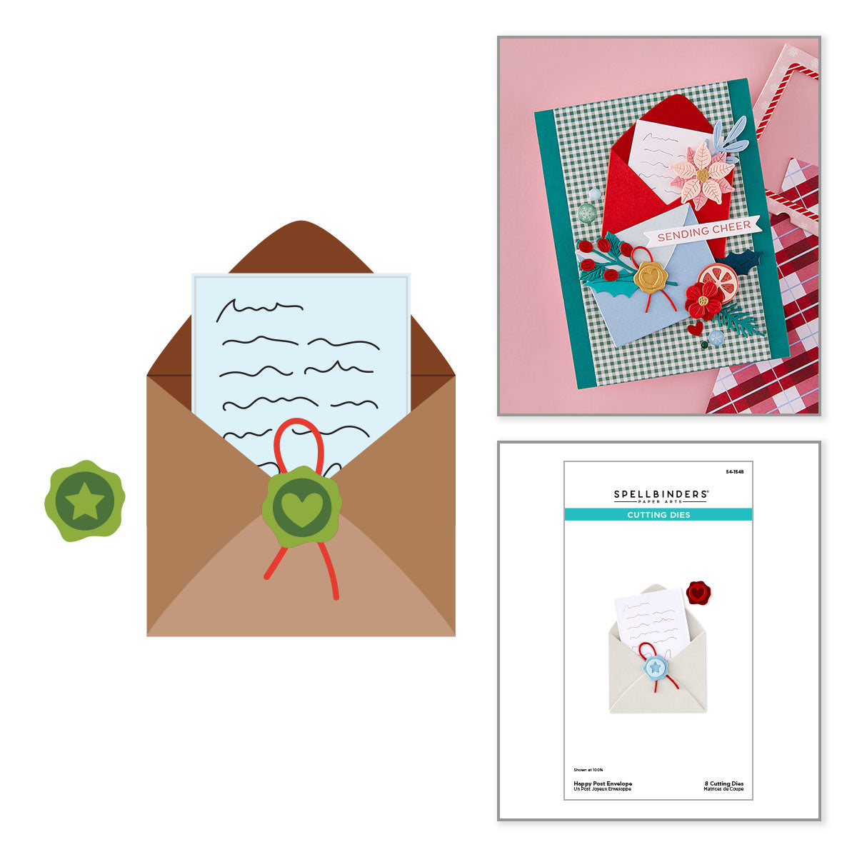 Spellbinders Happy Post Envelope Etched Dies S4-1548