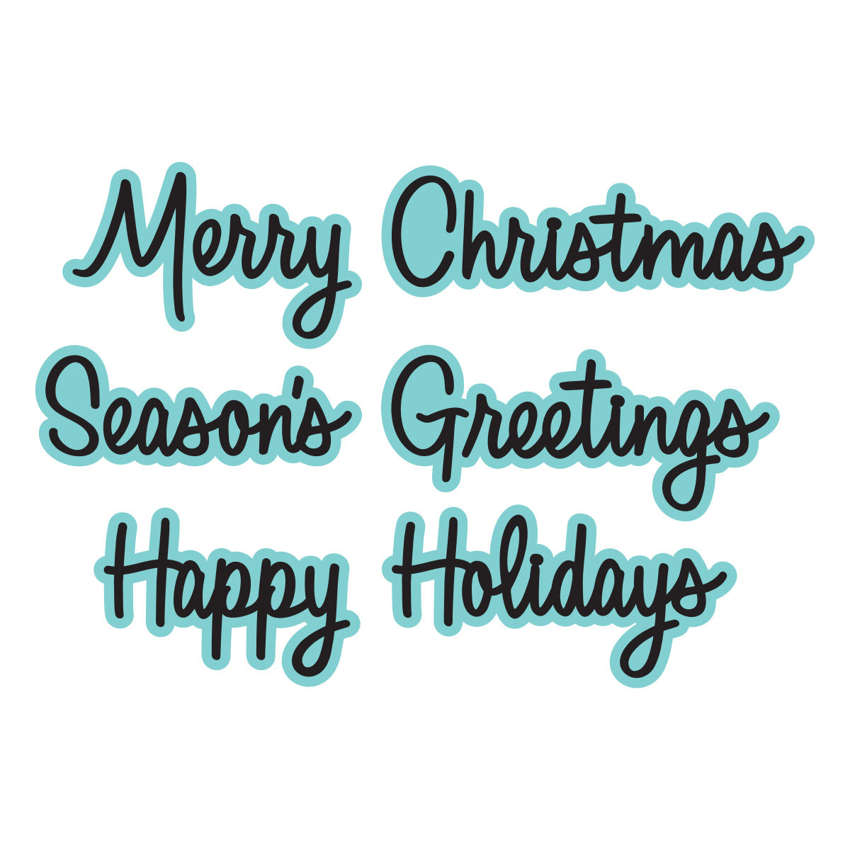Spellbinders Merry Greetings Etched Dies S4-1552