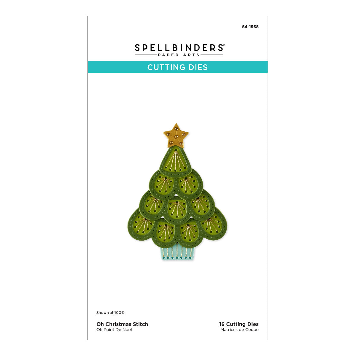 Spellbinders Oh Christmas Stitch Etched Dies S4-1558