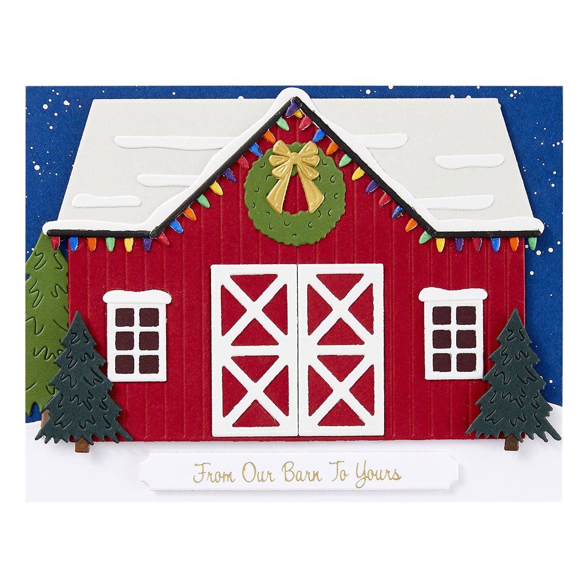Spellbinders Country Christmas Barn Etched Dies from the Country Christmas Collection by Annie Williams