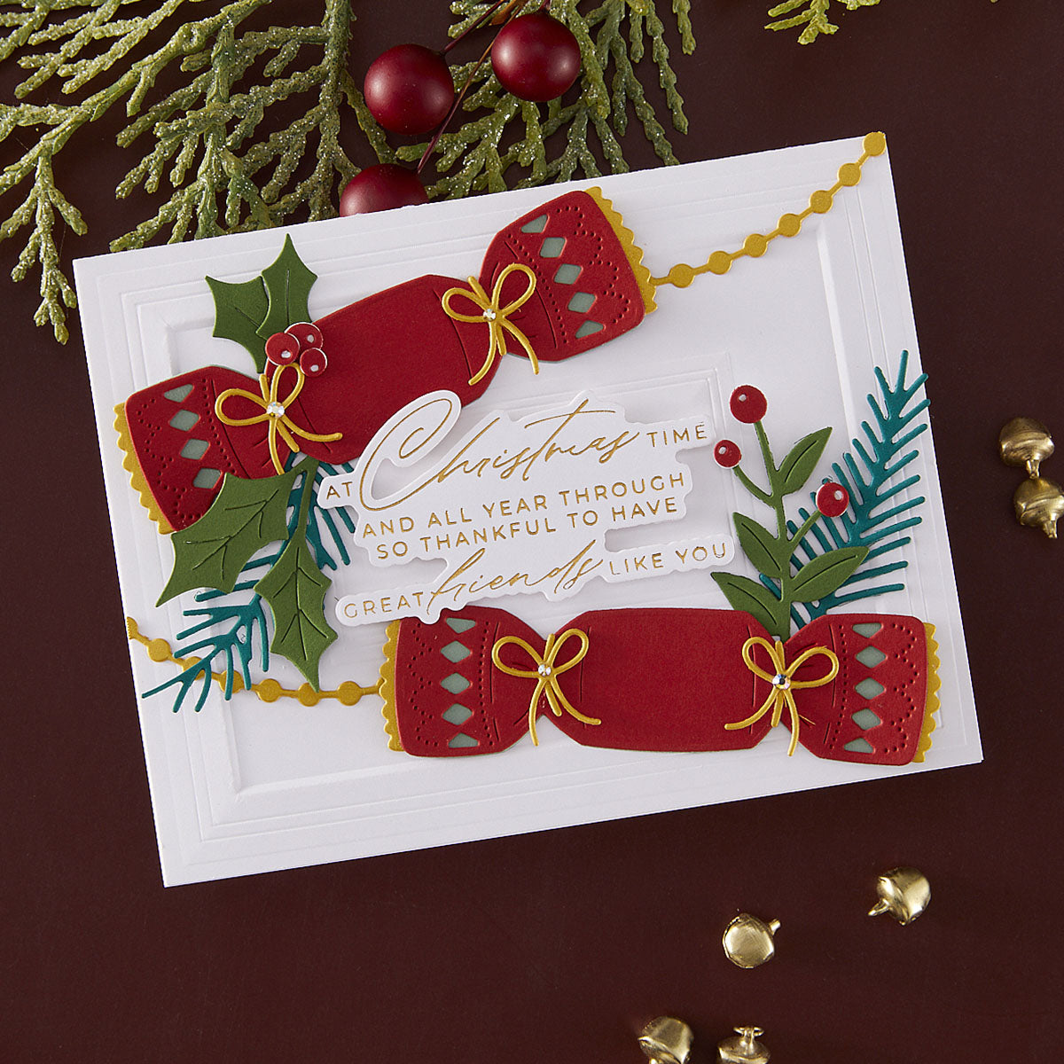 Spellbinders Christmas Cracker Etched Dies from the City Holiday Collection by Yana Smakula