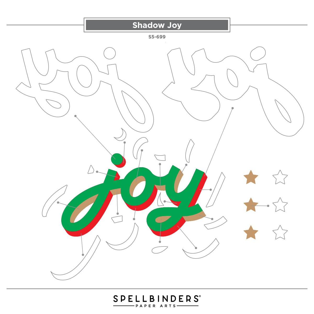 Spellbinders Shadow Joy Etched Dies from the City Holiday Collection by Yana Smakula