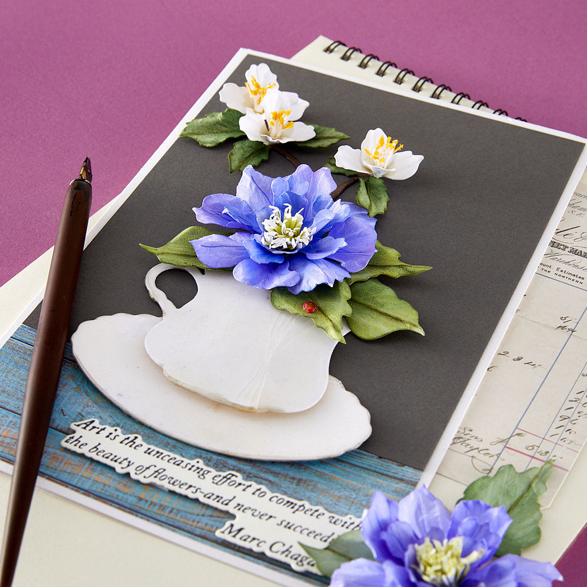 Spellbinders Clematis Poet Etched Dies