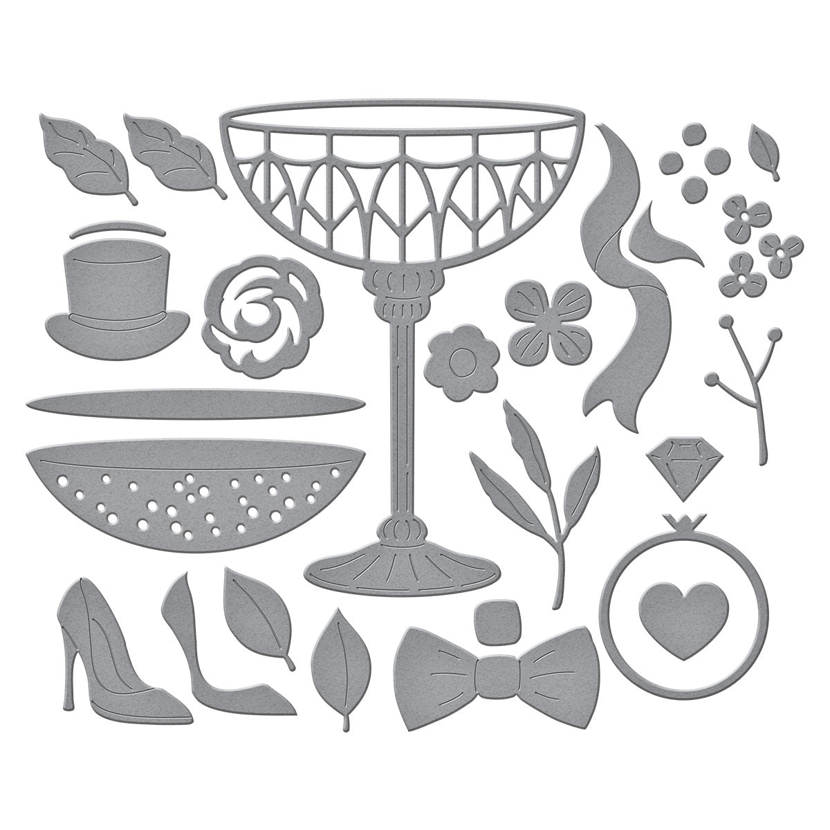 Spellbinders A Special Toast Etched Dies from the Happier Hour Collection