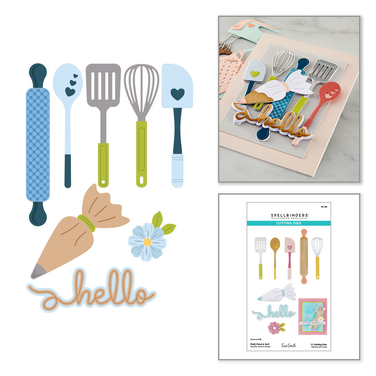 Spellbinders Fluff, Frost & Roll Etched Dies (Tina Smith)