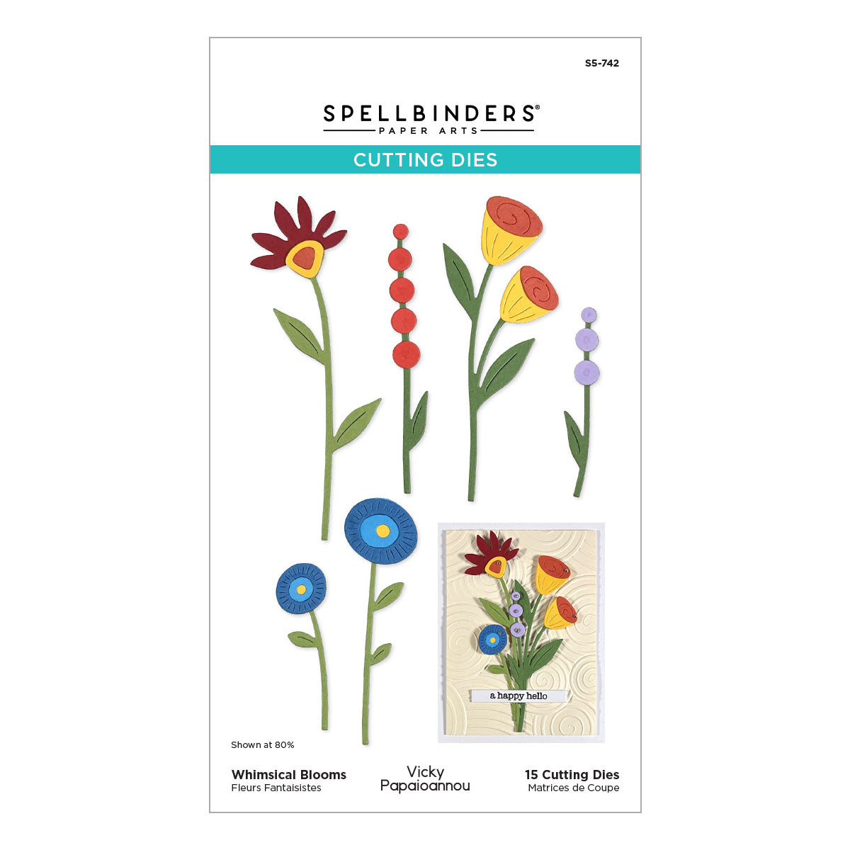 Spellbinders Whimsical Blooms Etched Dies by Vicky Papaioannou