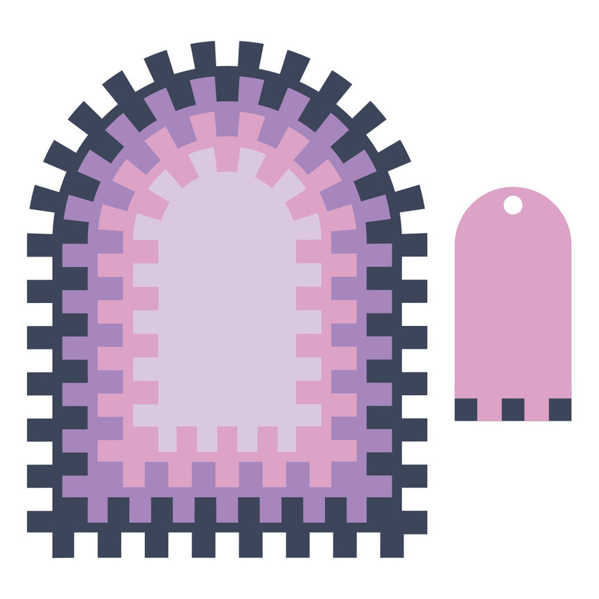 Spellbinders Color Block Accent Arches Etched Dies